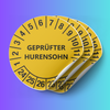 'Geprüfter Hurensohn' Sticker | Party Gag | 50er Pack - Festivalstickers